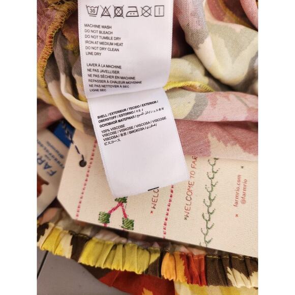 NWT Farm Rio x Anthropologie Fruit Print Jumpsuit Size XS Yellow 9D405 - Picture 13 of 13